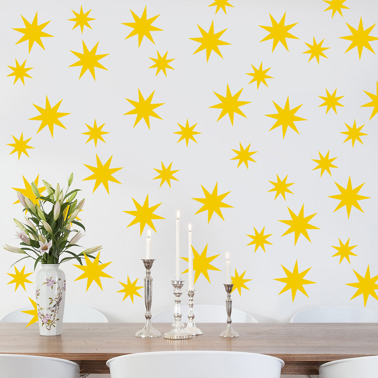 Sun Stars Wall Sticker Decal Stencil Silhouette ST276