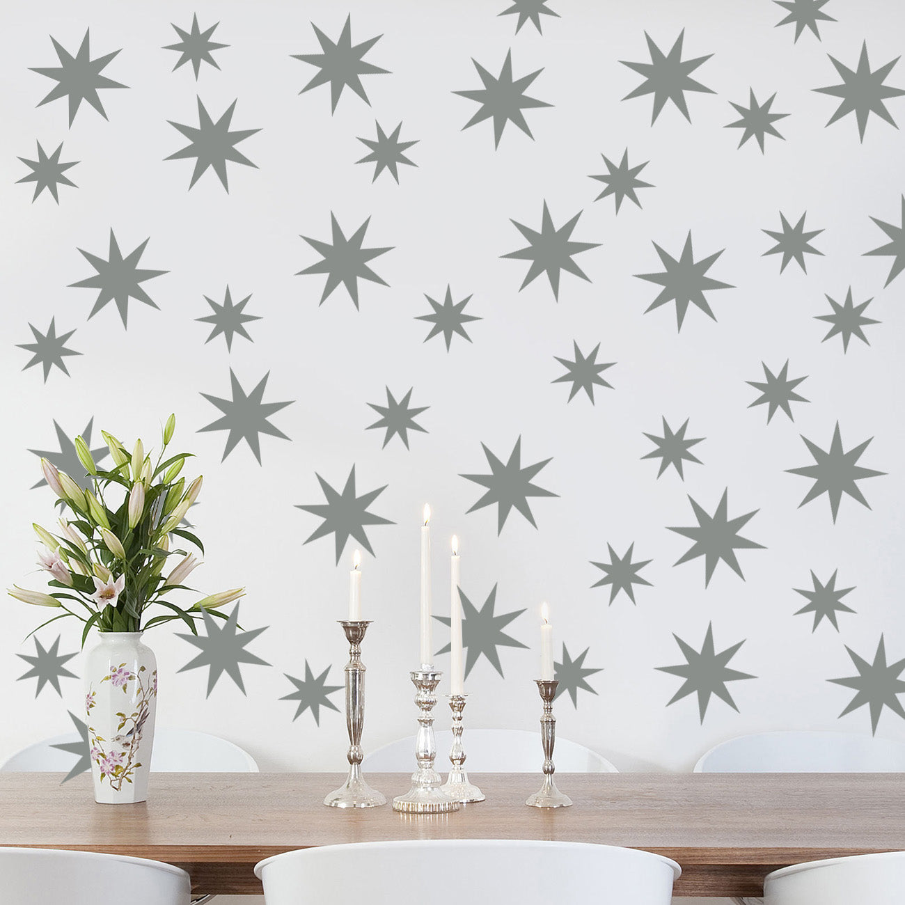 Sun Stars Wall Sticker Decal Stencil Silhouette ST276
