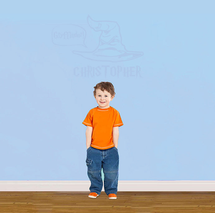 Harry Potter Sorting Hat Personalized Wall Sticker Decal Stencil Silhouette ST279
