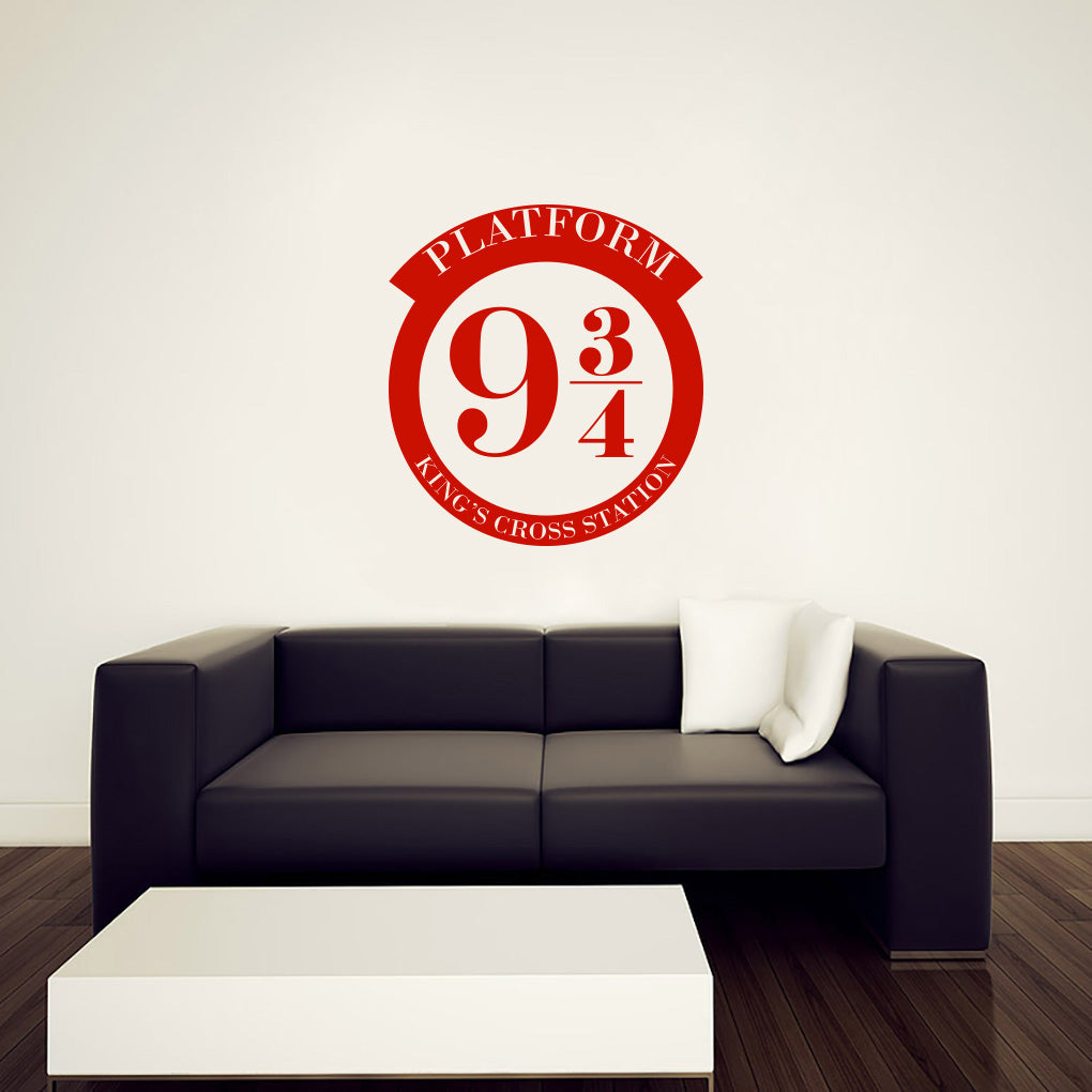 Harry Potter King's Cross Train Station Platform Wall Sticker Decal Stencil Silhouette ST281