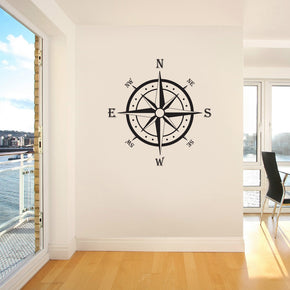 Compass Wall Sticker Autocollant Décalque Stencil Silhouette ST285