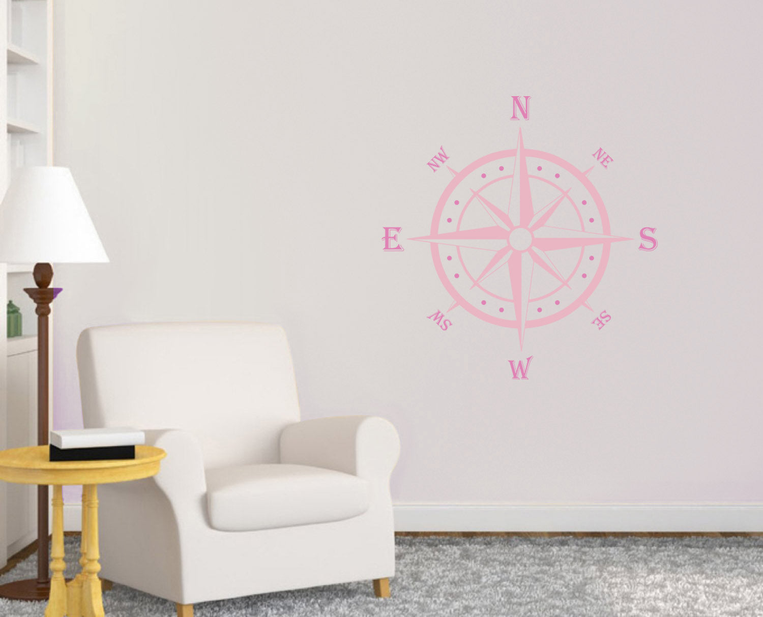 COMPASS Wall Sticker Decal Stencil Silhouette ST286