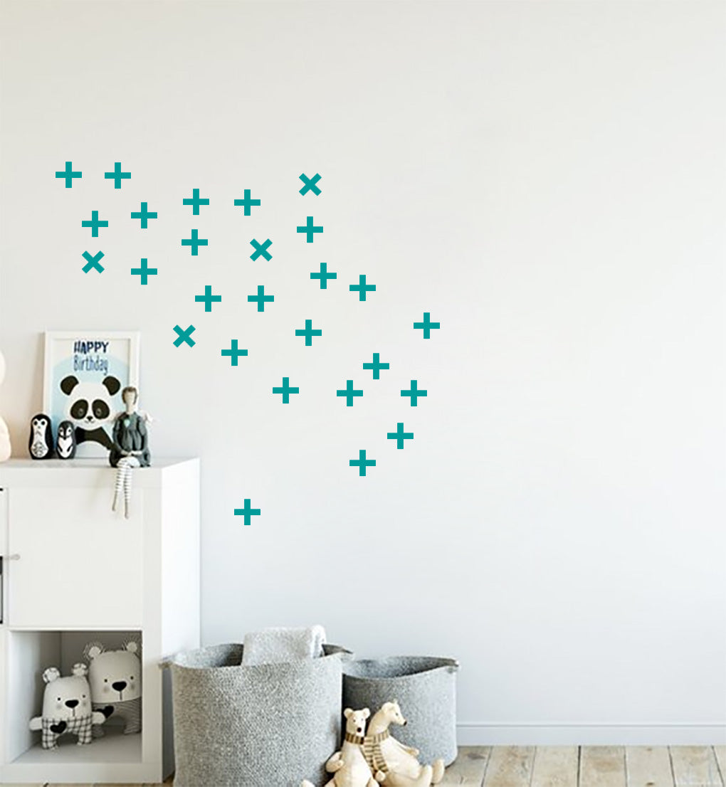 CROSS SET Wall Sticker Decal Stencil Silhouette ST293