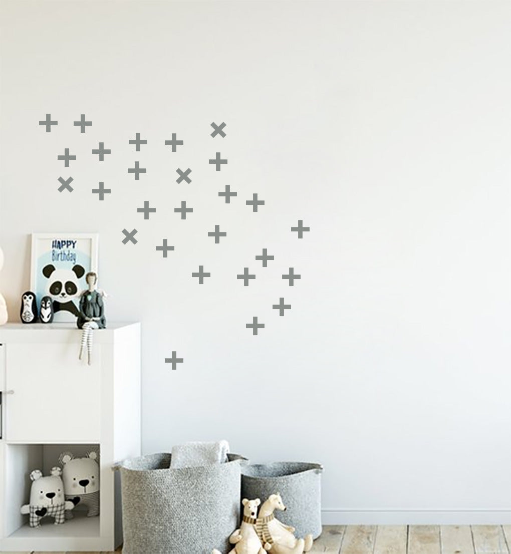 CROSS SET Wall Sticker Decal Stencil Silhouette ST293