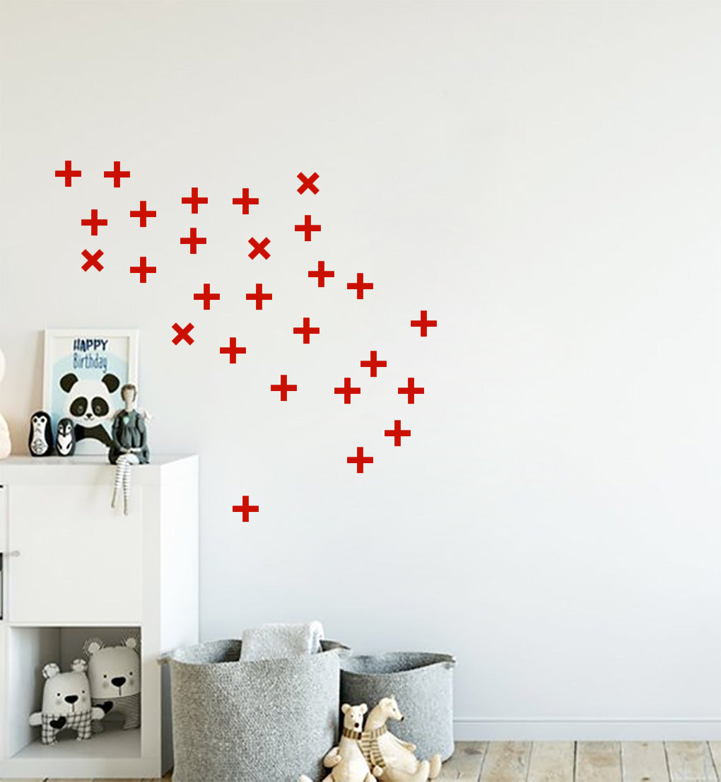 CROSS SET Wall Sticker Decal Stencil Silhouette ST293