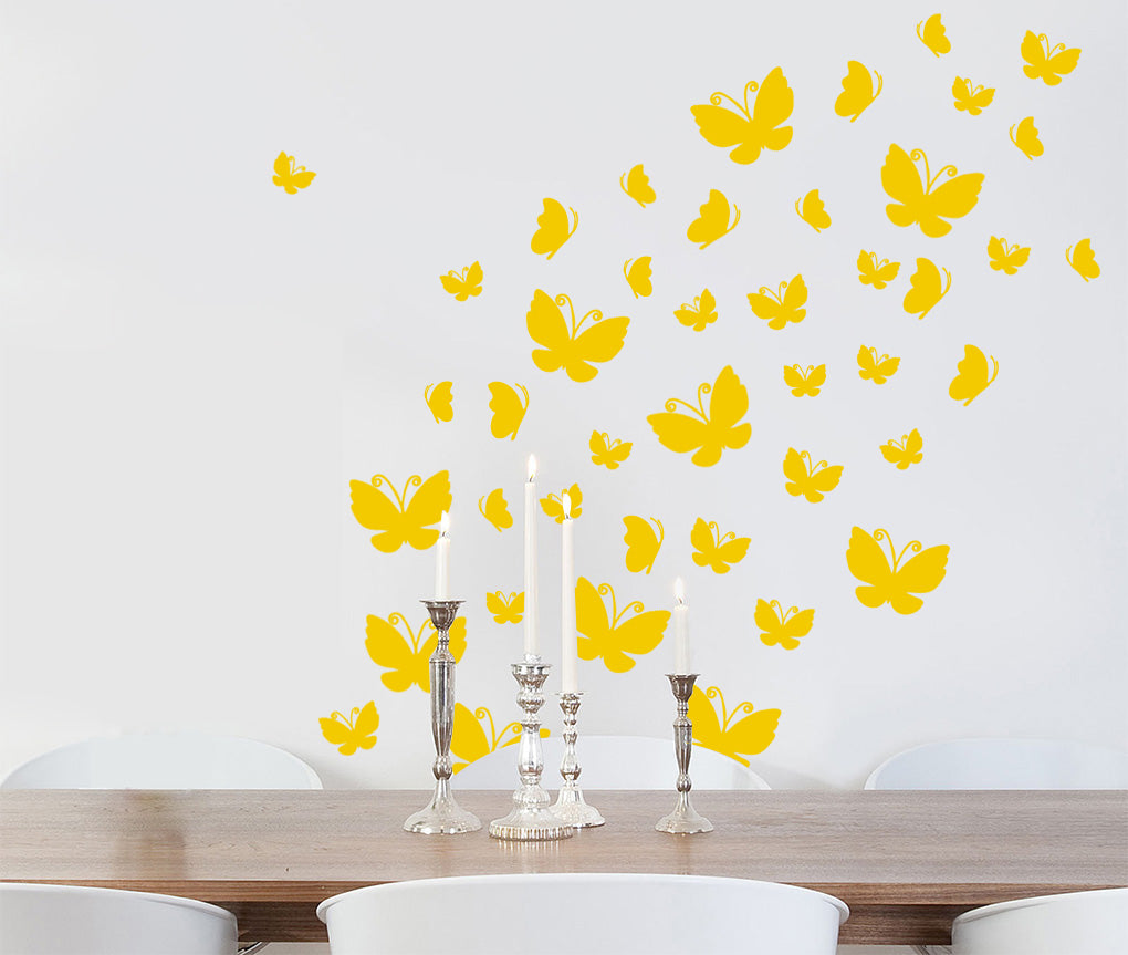 BUTTERFLY SET Wall Sticker Decal Stencil Silhouette ST298