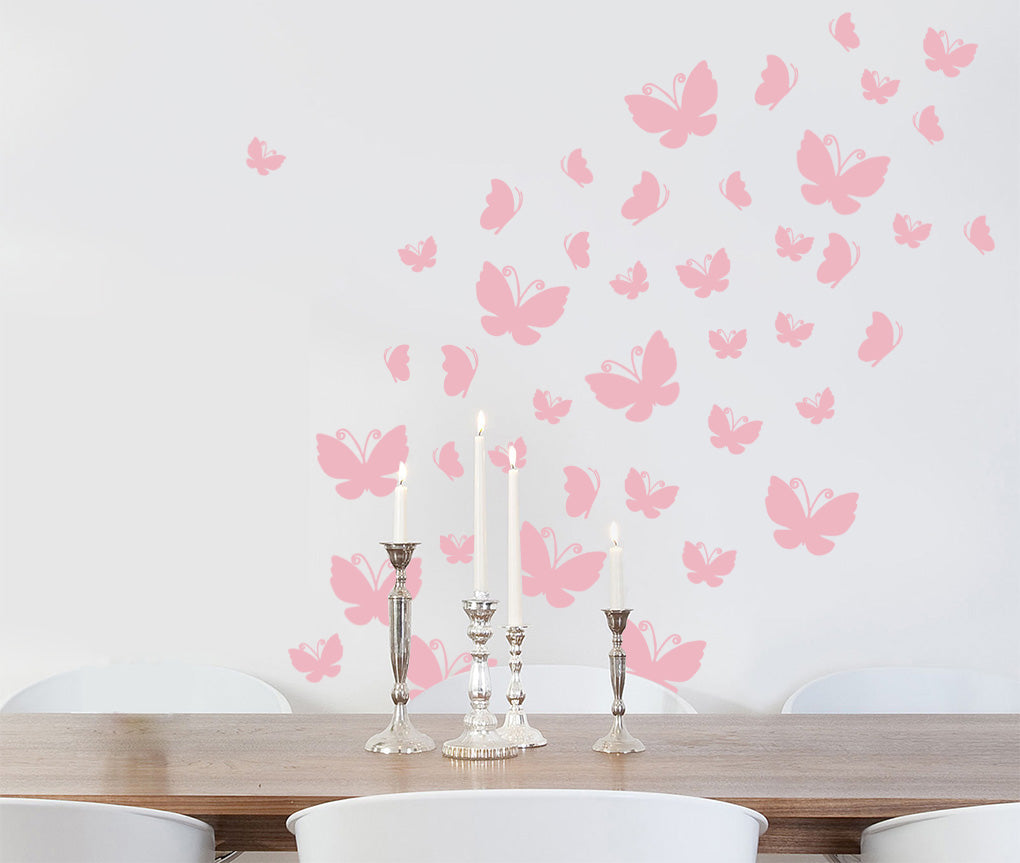 BUTTERFLY SET Wall Sticker Decal Stencil Silhouette ST298