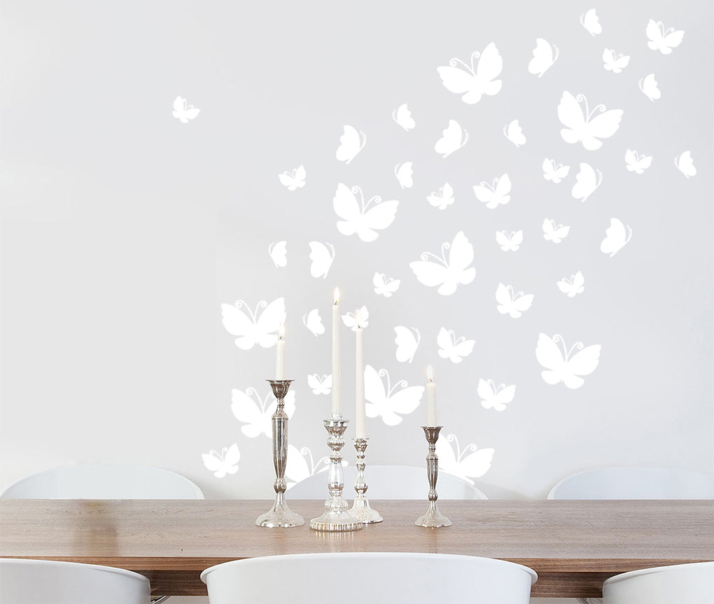 BUTTERFLY SET Wall Sticker Decal Stencil Silhouette ST298