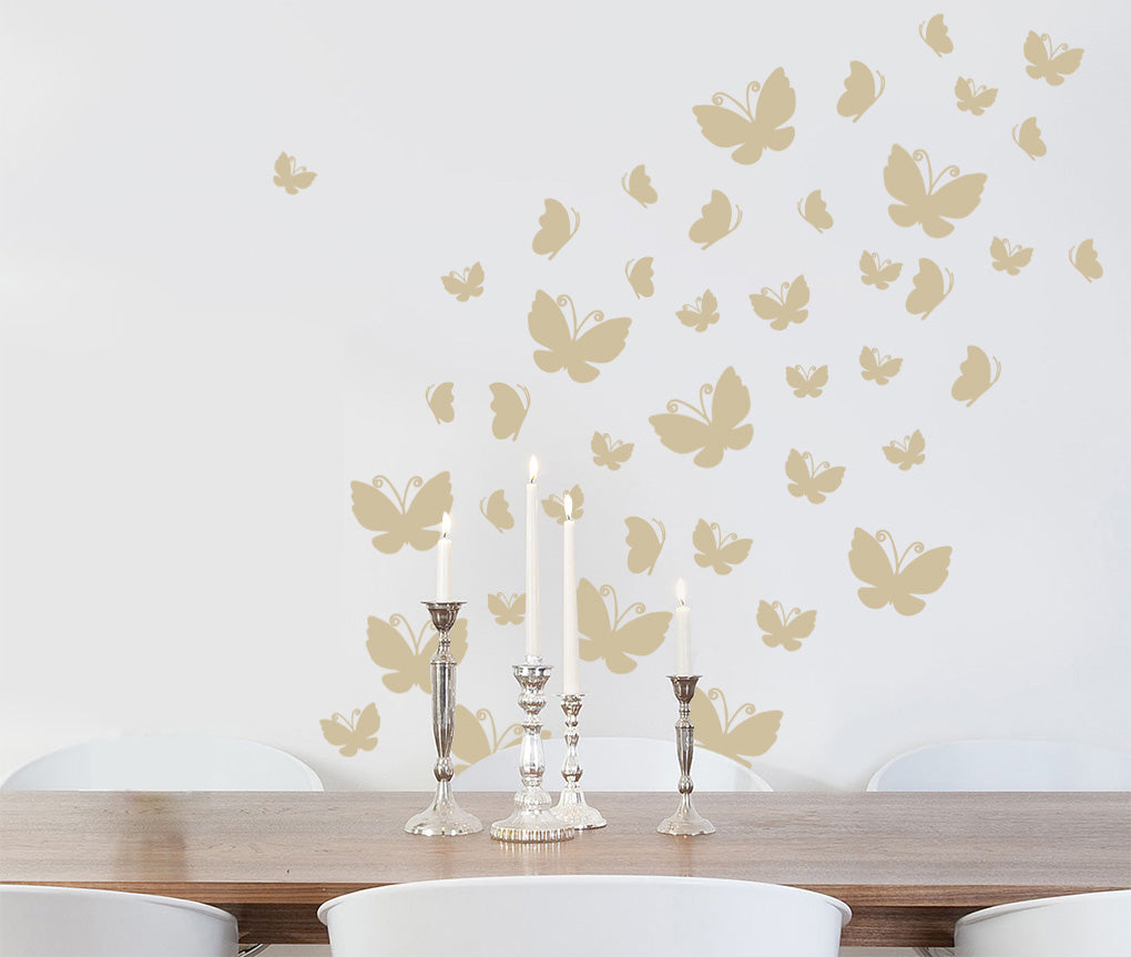 BUTTERFLY SET Wall Sticker Decal Stencil Silhouette ST298