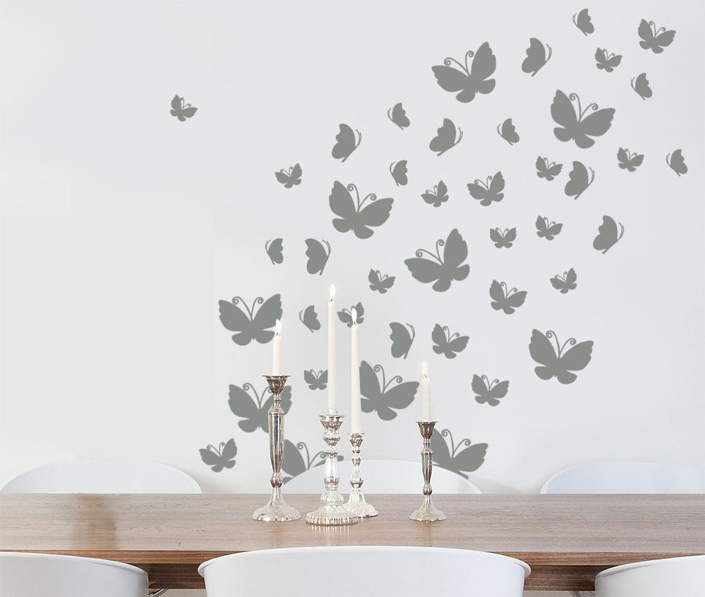 BUTTERFLY SET Wall Sticker Decal Stencil Silhouette ST298
