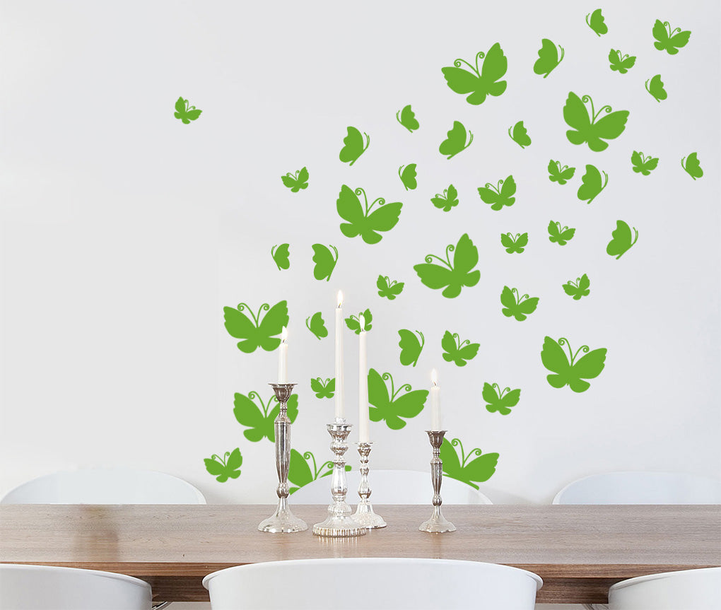 BUTTERFLY SET Wall Sticker Decal Stencil Silhouette ST298