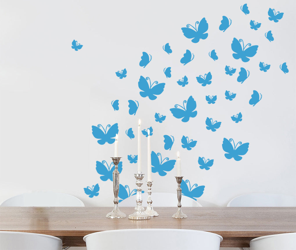 BUTTERFLY SET Wall Sticker Decal Stencil Silhouette ST298
