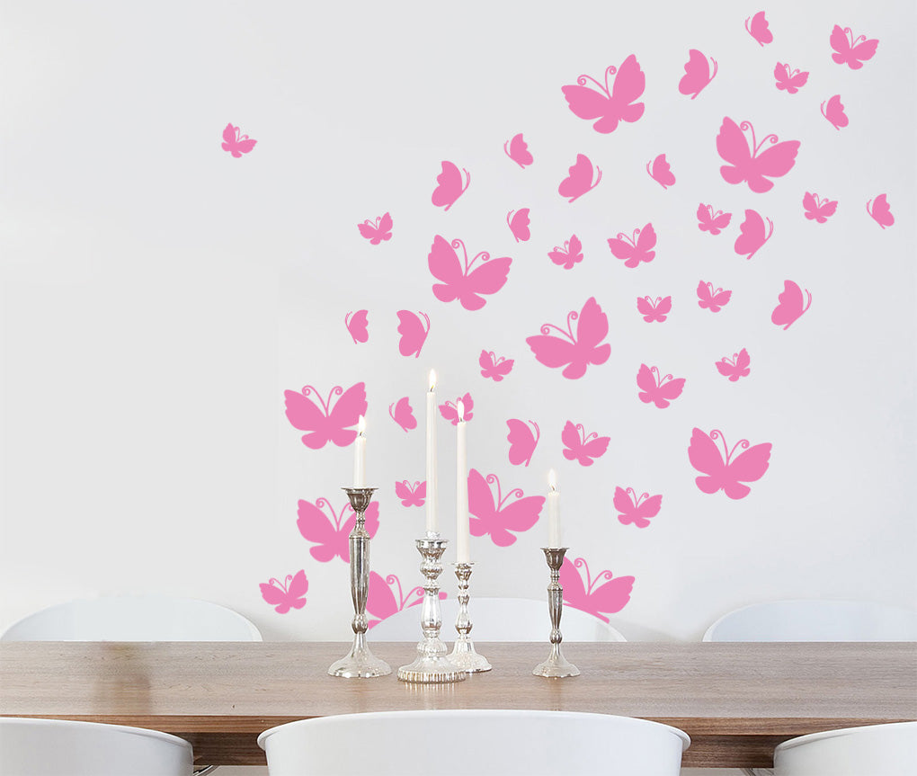 BUTTERFLY SET Wall Sticker Decal Stencil Silhouette ST298