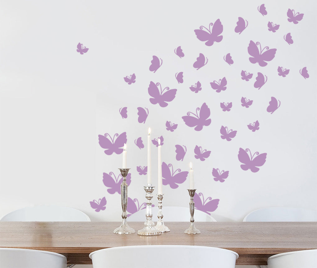 BUTTERFLY SET Wall Sticker Decal Stencil Silhouette ST298