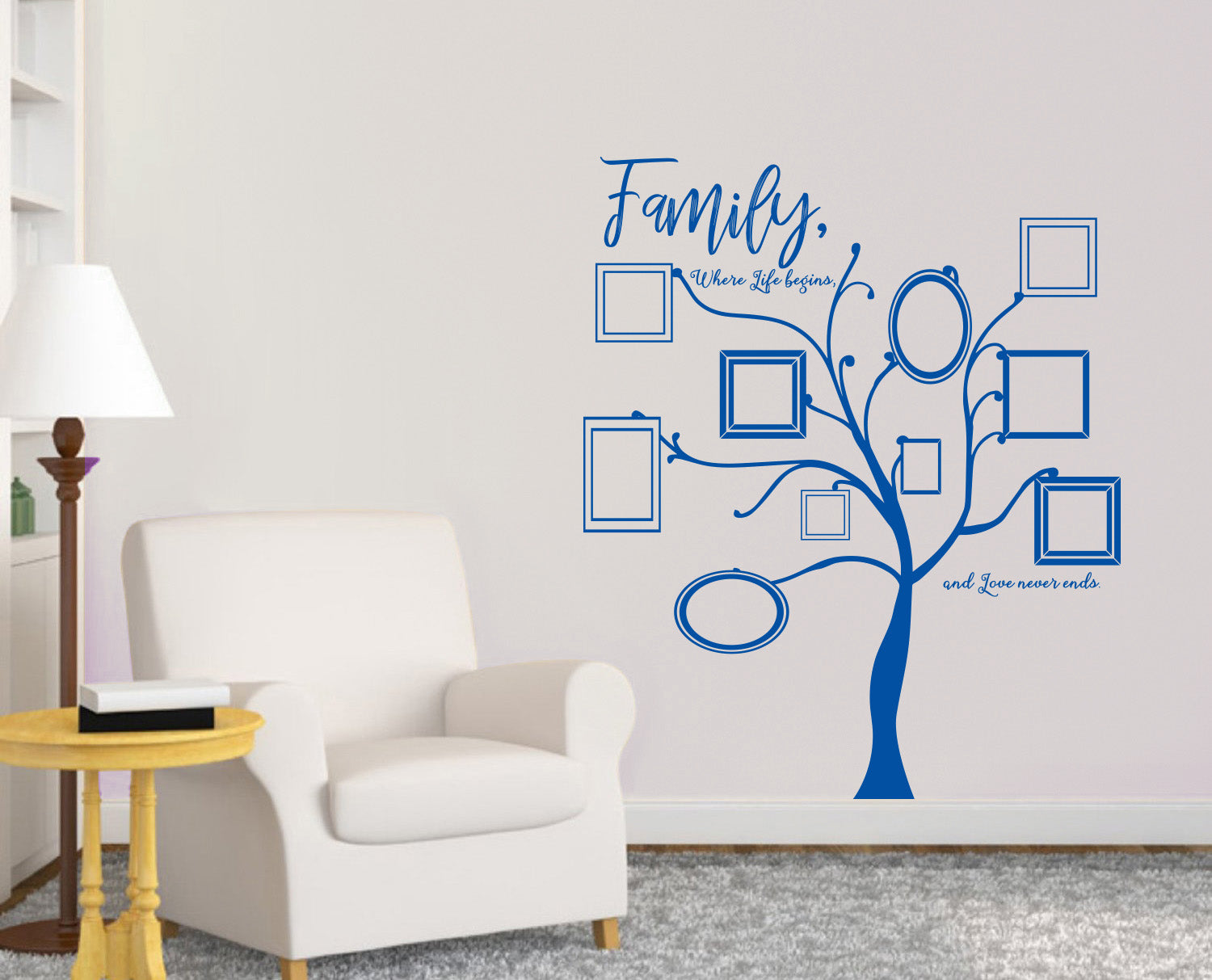 ARBRE GÉNÉALOGIQUE IMAGE MUR Autocollant Autocollant Décalque Stencil Silhouette ST301