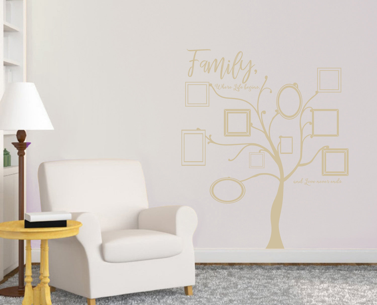 ARBRE GÉNÉALOGIQUE IMAGE MUR Autocollant Autocollant Décalque Stencil Silhouette ST301