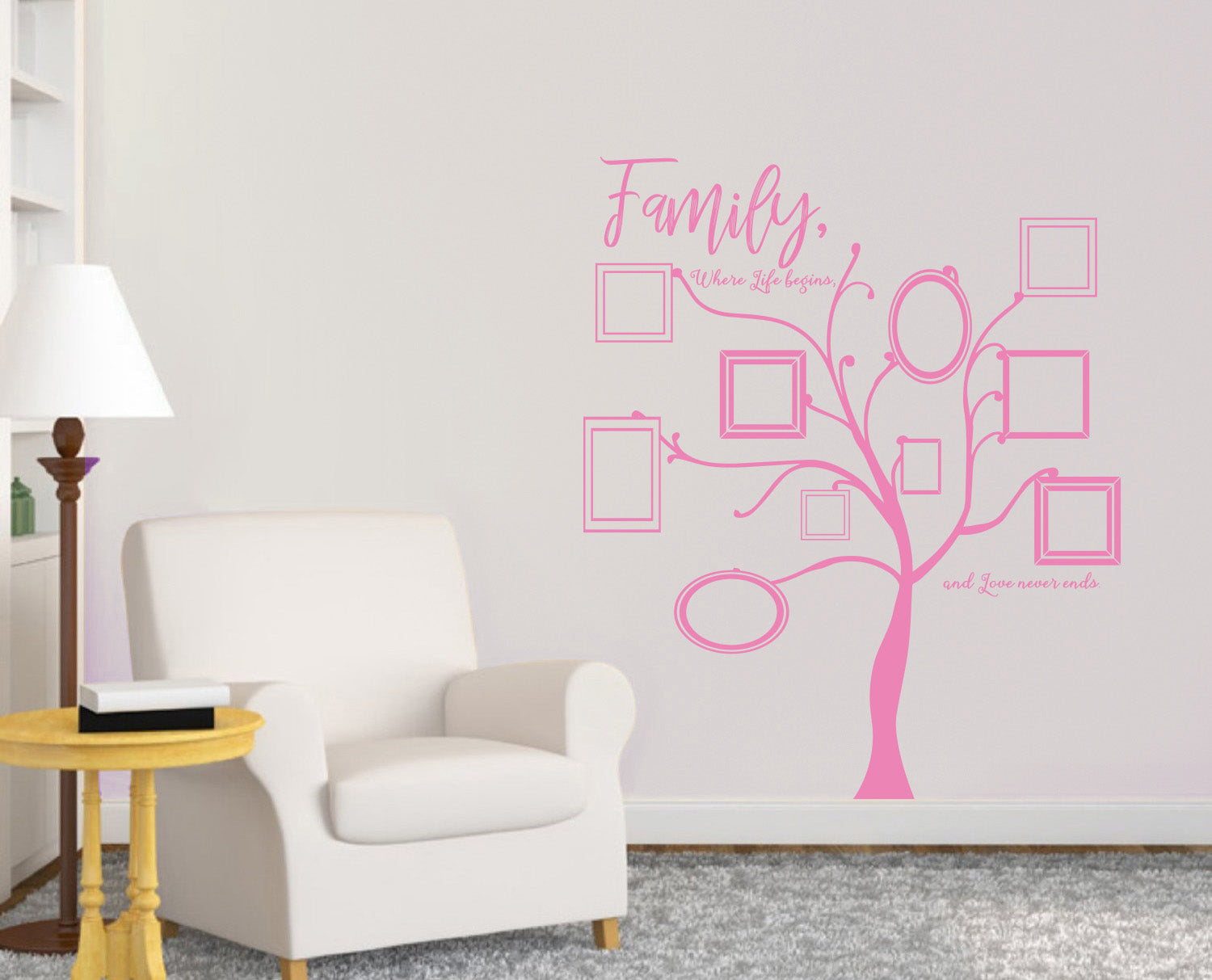 ARBRE GÉNÉALOGIQUE IMAGE MUR Autocollant Autocollant Décalque Stencil Silhouette ST301