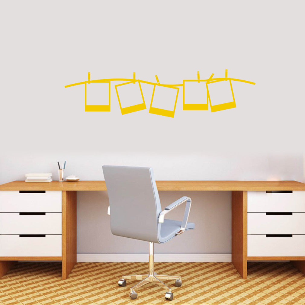 Polaroid Frame Camera Wall Sticker Decal Stencil Silhouette ST304