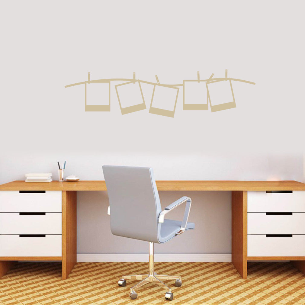Polaroid Frame Camera Wall Sticker Decal Stencil Silhouette ST304