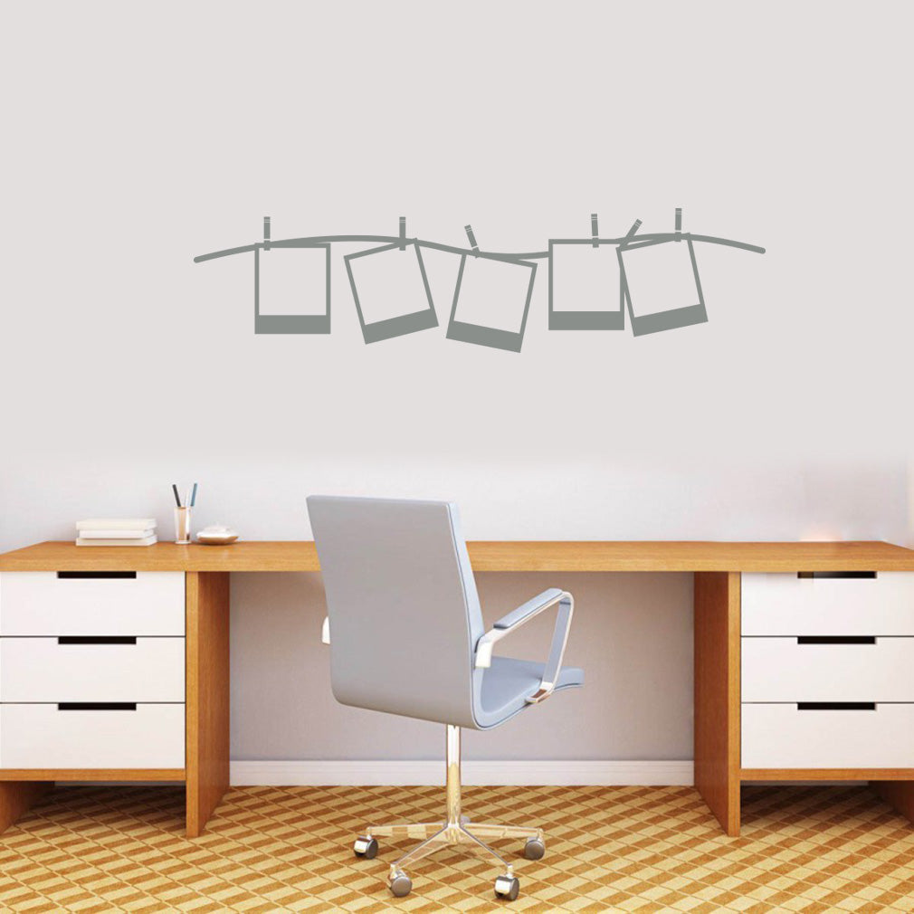 Polaroid Frame Camera Wall Sticker Decal Stencil Silhouette ST304