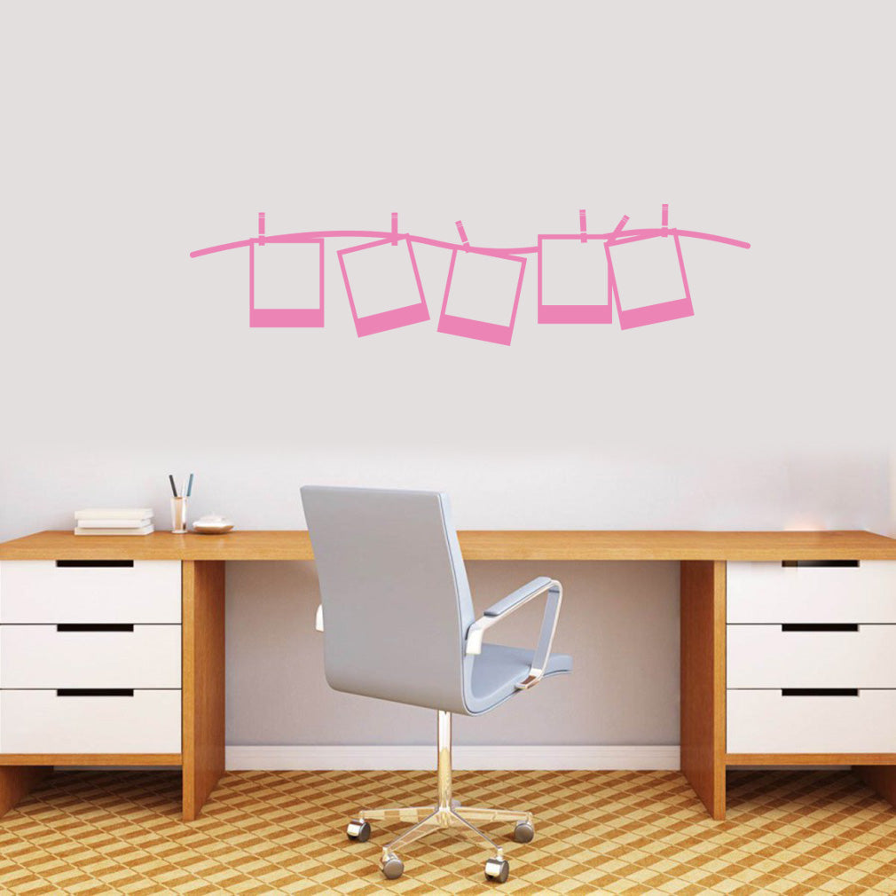 Polaroid Frame Camera Wall Sticker Decal Stencil Silhouette ST304