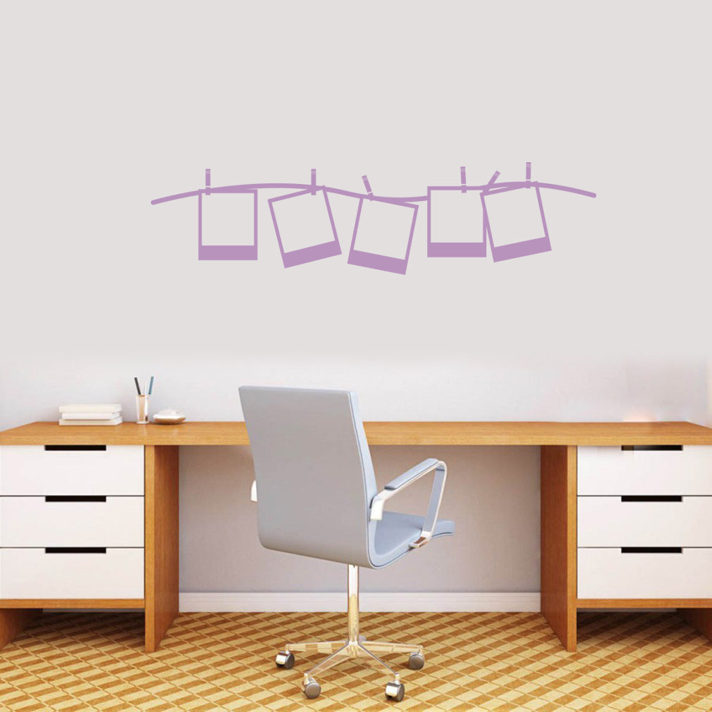 Polaroid Frame Camera Wall Sticker Decal Stencil Silhouette ST304