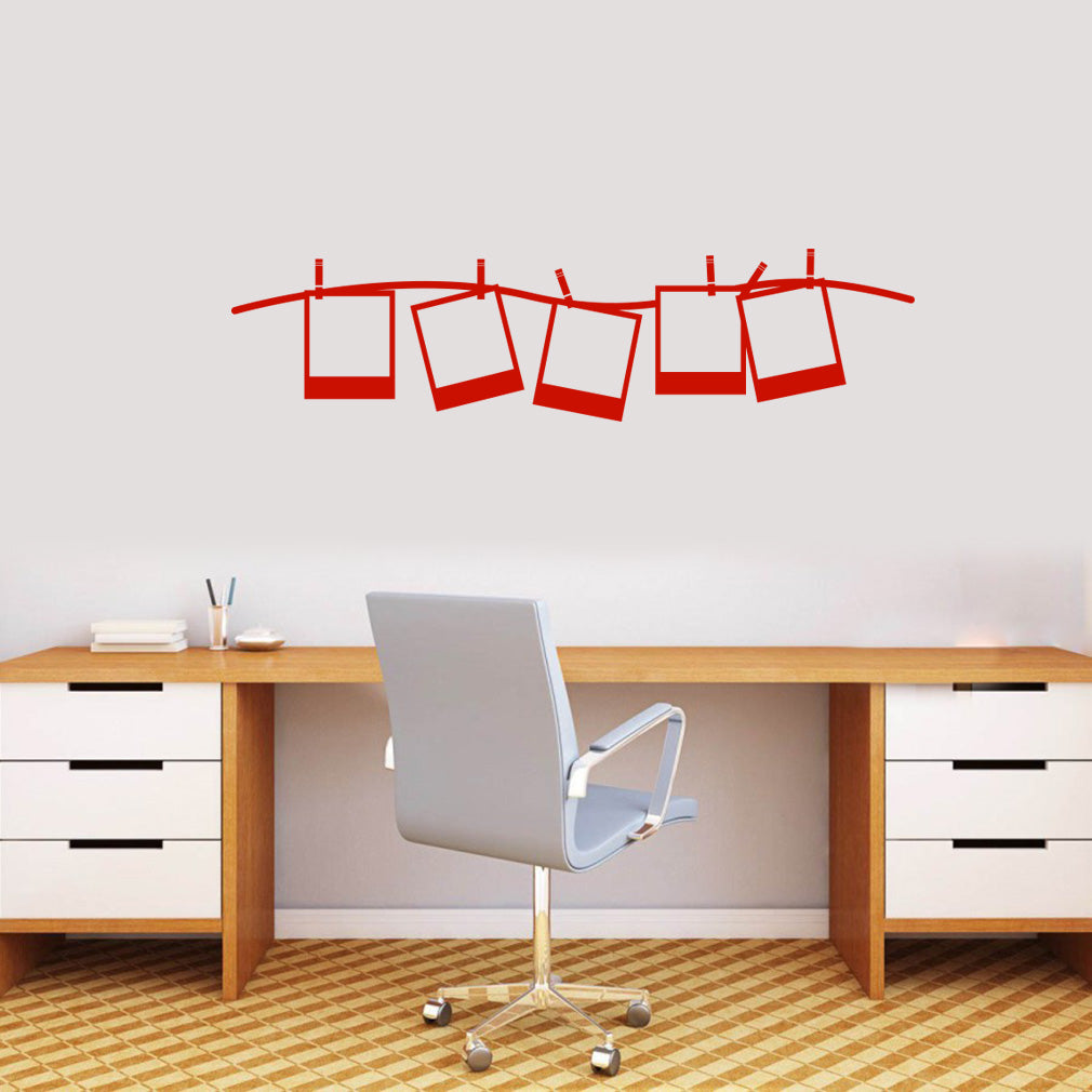 Polaroid Frame Camera Wall Sticker Decal Stencil Silhouette ST304