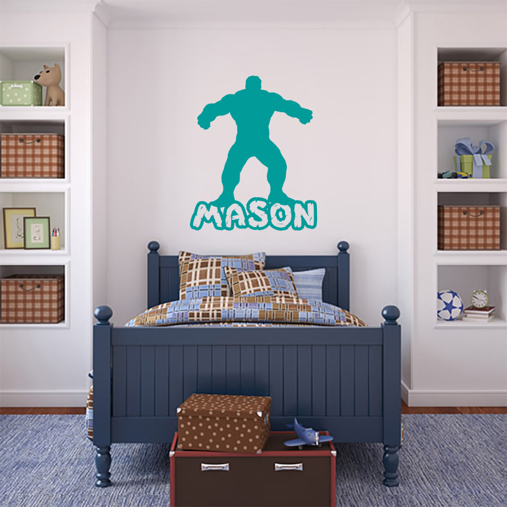 L’incroyable Hulk Super Hero Personnalisé Autocollant Mural Decal Stencil Silhouette ST308