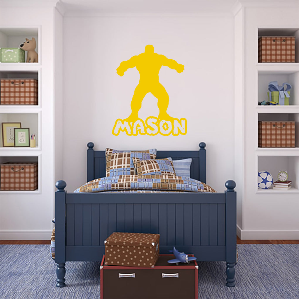 L’incroyable Hulk Super Hero Personnalisé Autocollant Mural Decal Stencil Silhouette ST308