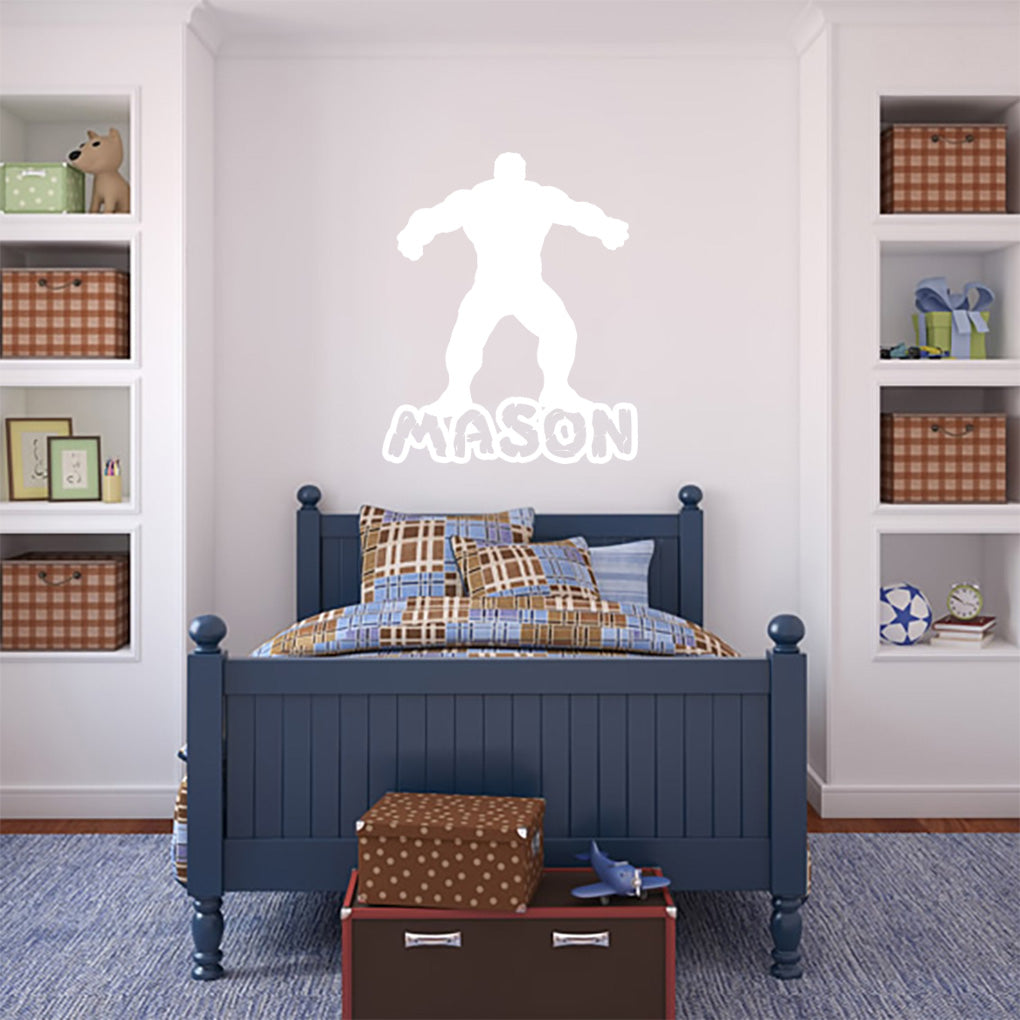 L’incroyable Hulk Super Hero Personnalisé Autocollant Mural Decal Stencil Silhouette ST308