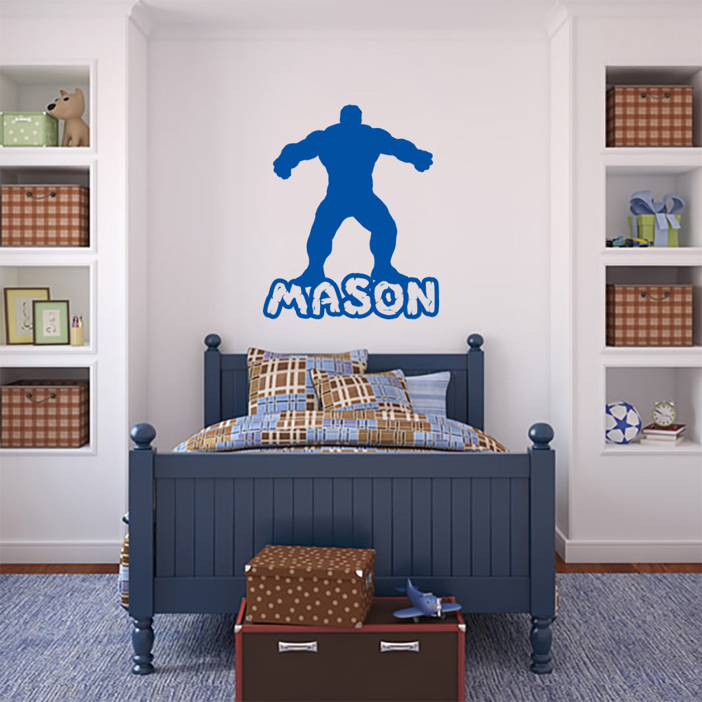 L’incroyable Hulk Super Hero Personnalisé Autocollant Mural Decal Stencil Silhouette ST308