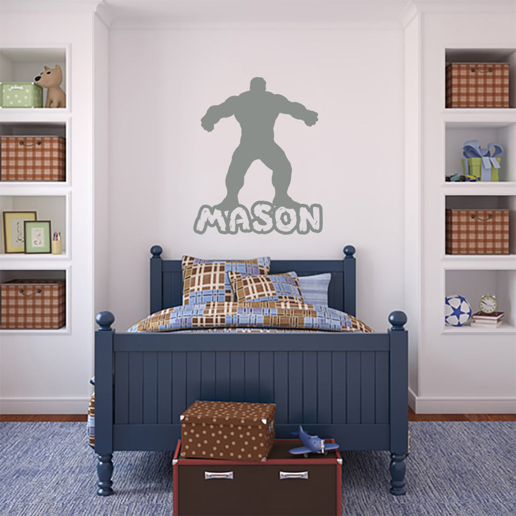 L’incroyable Hulk Super Hero Personnalisé Autocollant Mural Decal Stencil Silhouette ST308