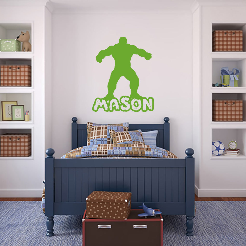 L’incroyable Hulk Super Hero Personnalisé Autocollant Mural Decal Stencil Silhouette ST308