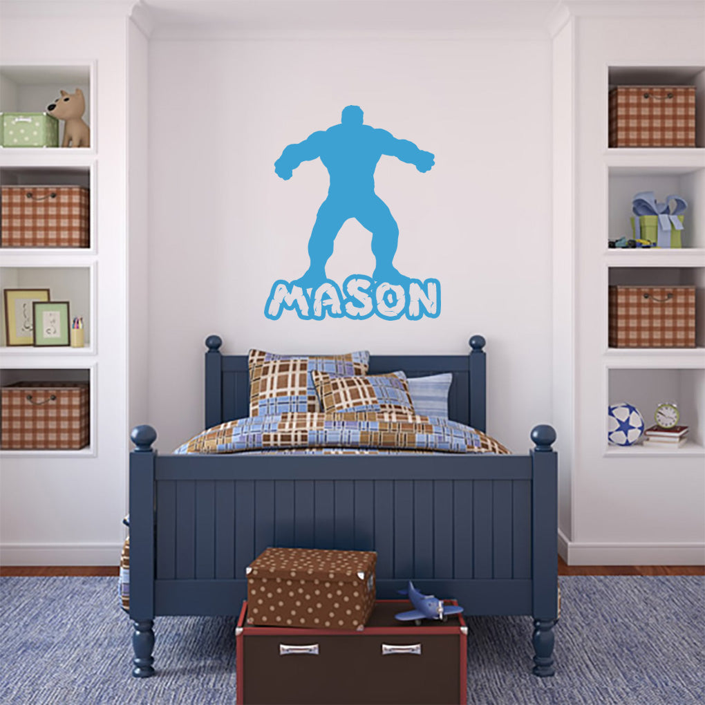L’incroyable Hulk Super Hero Personnalisé Autocollant Mural Decal Stencil Silhouette ST308