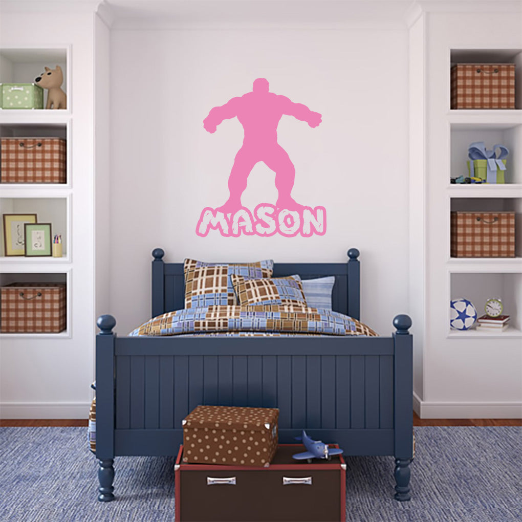 L’incroyable Hulk Super Hero Personnalisé Autocollant Mural Decal Stencil Silhouette ST308