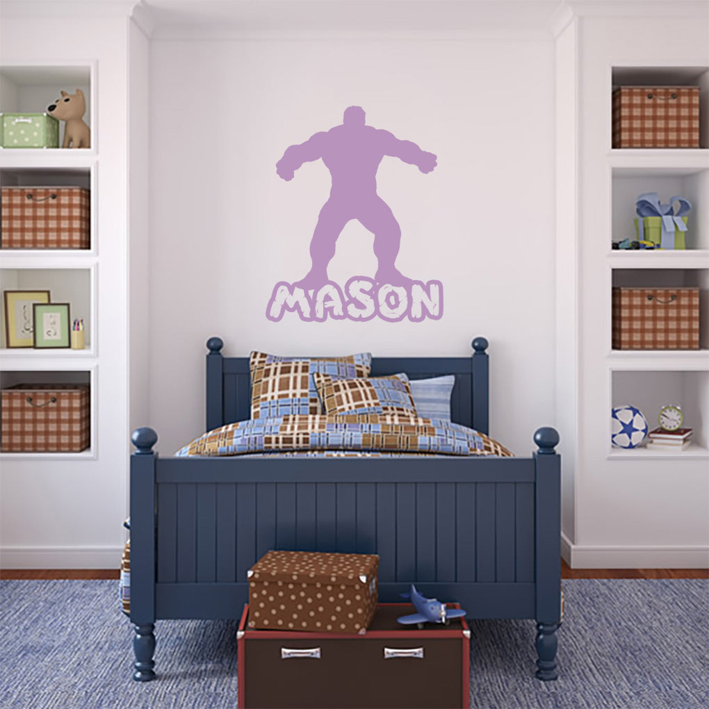 L’incroyable Hulk Super Hero Personnalisé Autocollant Mural Decal Stencil Silhouette ST308