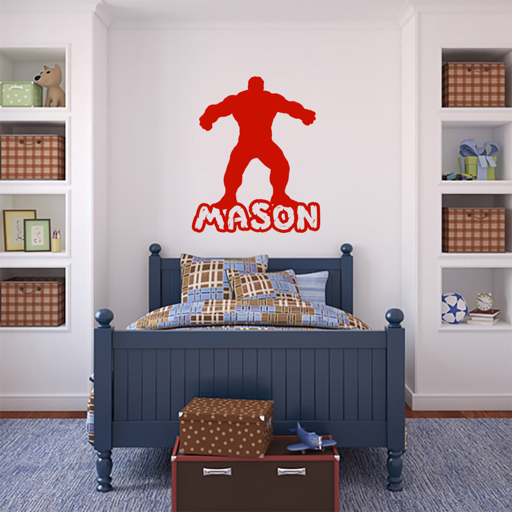 L’incroyable Hulk Super Hero Personnalisé Autocollant Mural Decal Stencil Silhouette ST308