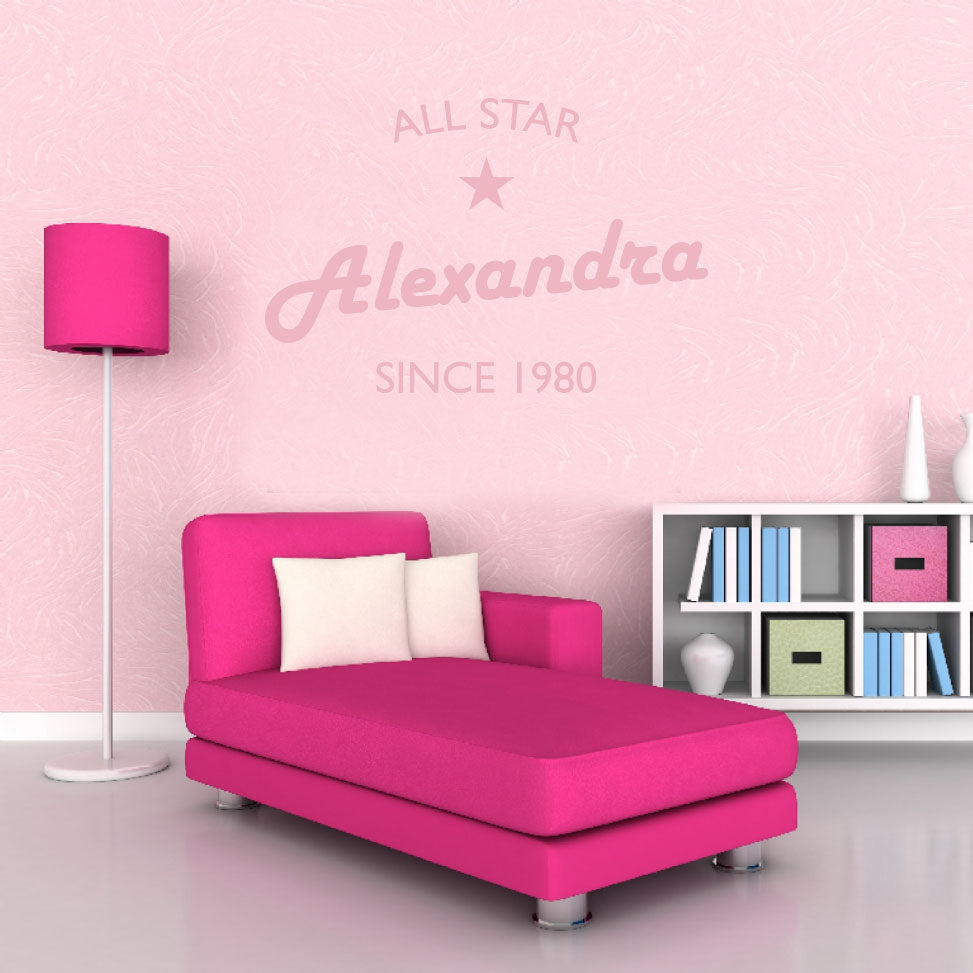 All Star Personnalisé Autocollant Mur Autocollant Decal Stencil Silhouette ST313