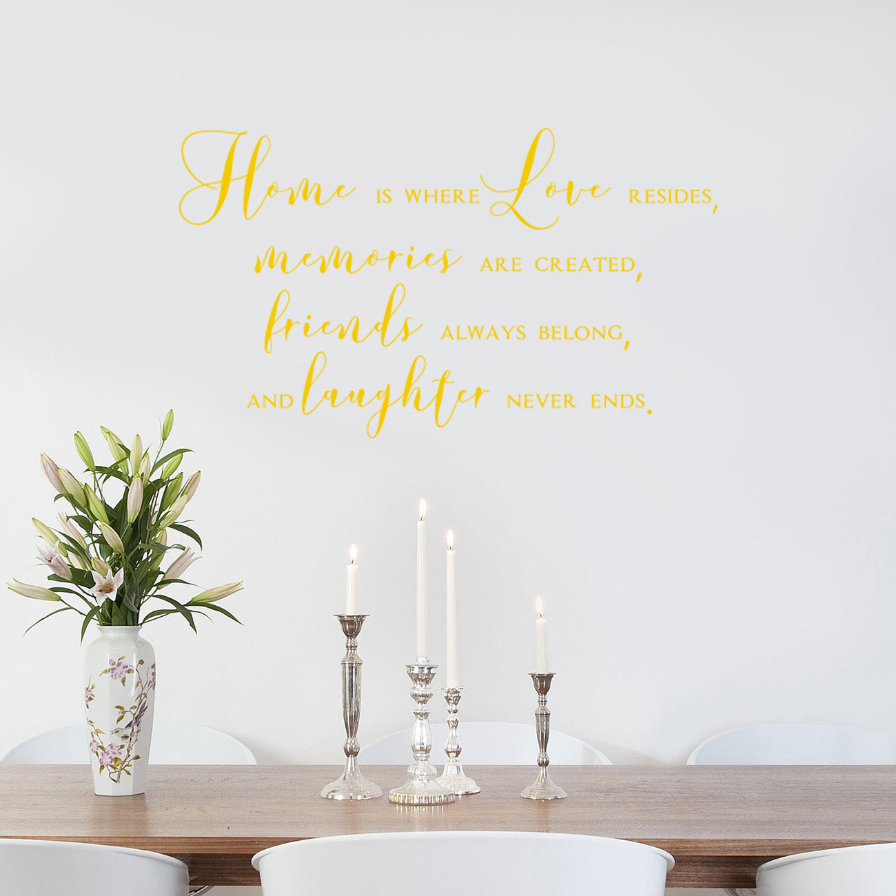 HOME IS WHERE LOVE IS Wall Sticker Decal Stencil Silhouette ST321