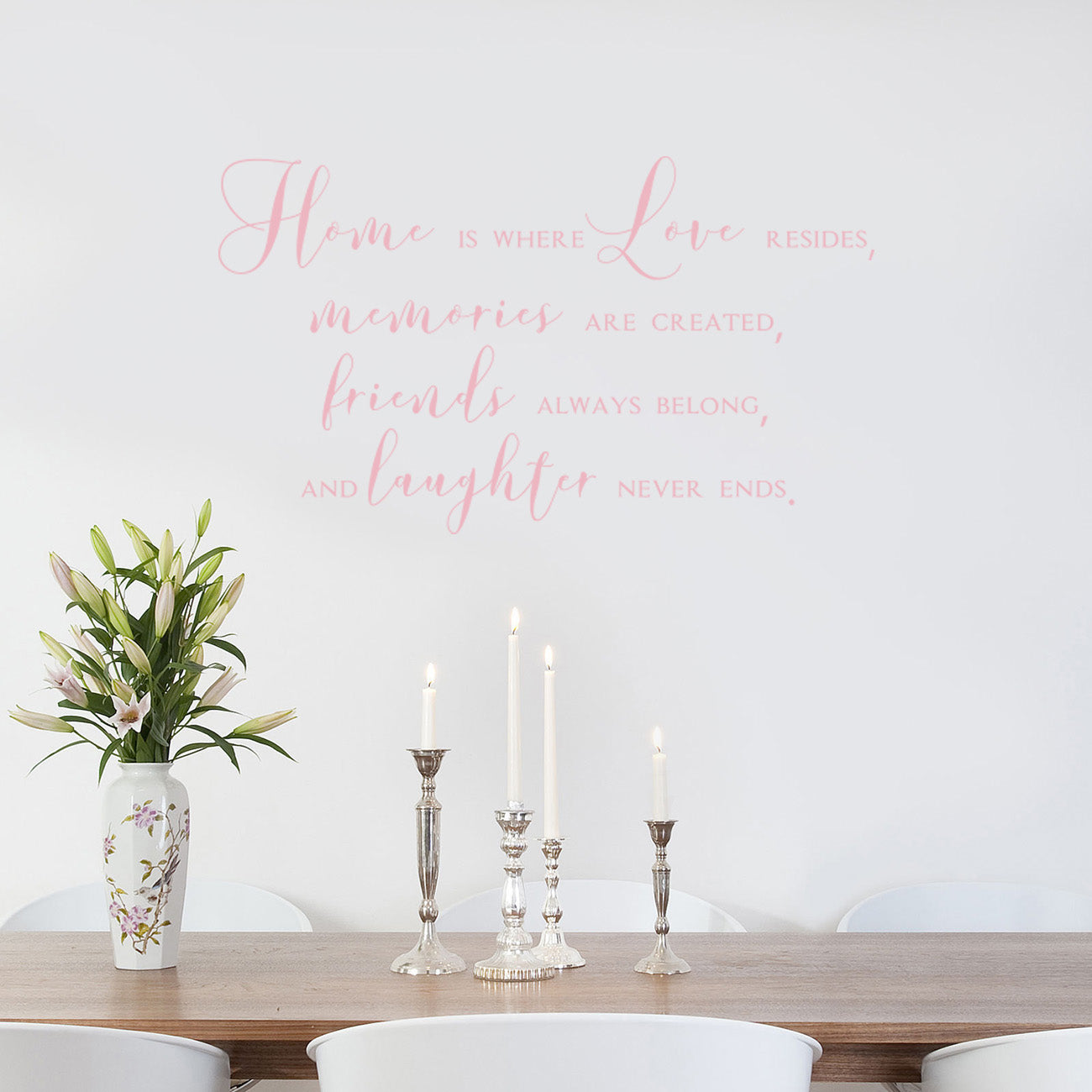 HOME IS WHERE LOVE IS Wall Sticker Decal Stencil Silhouette ST321
