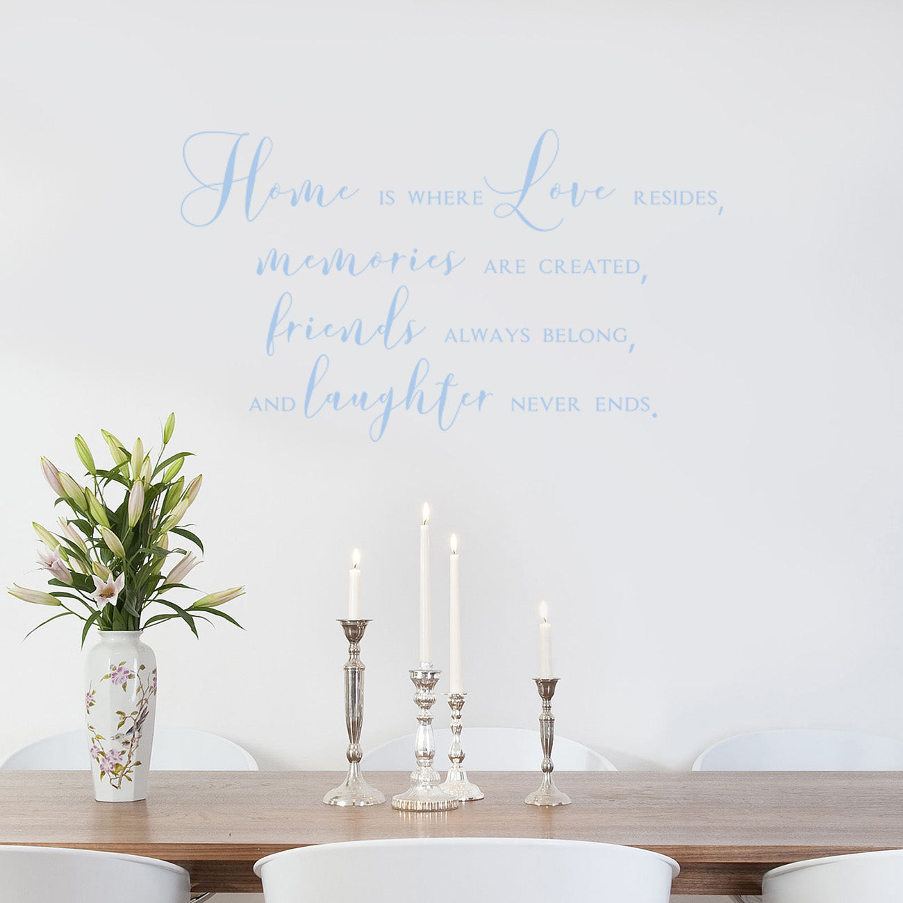 HOME IS WHERE LOVE IS Wall Sticker Decal Stencil Silhouette ST321