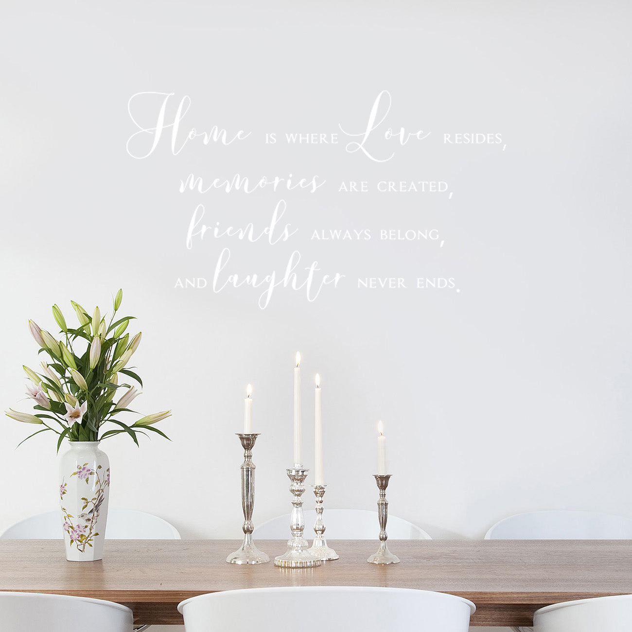 HOME IS WHERE LOVE IS Wall Sticker Decal Stencil Silhouette ST321