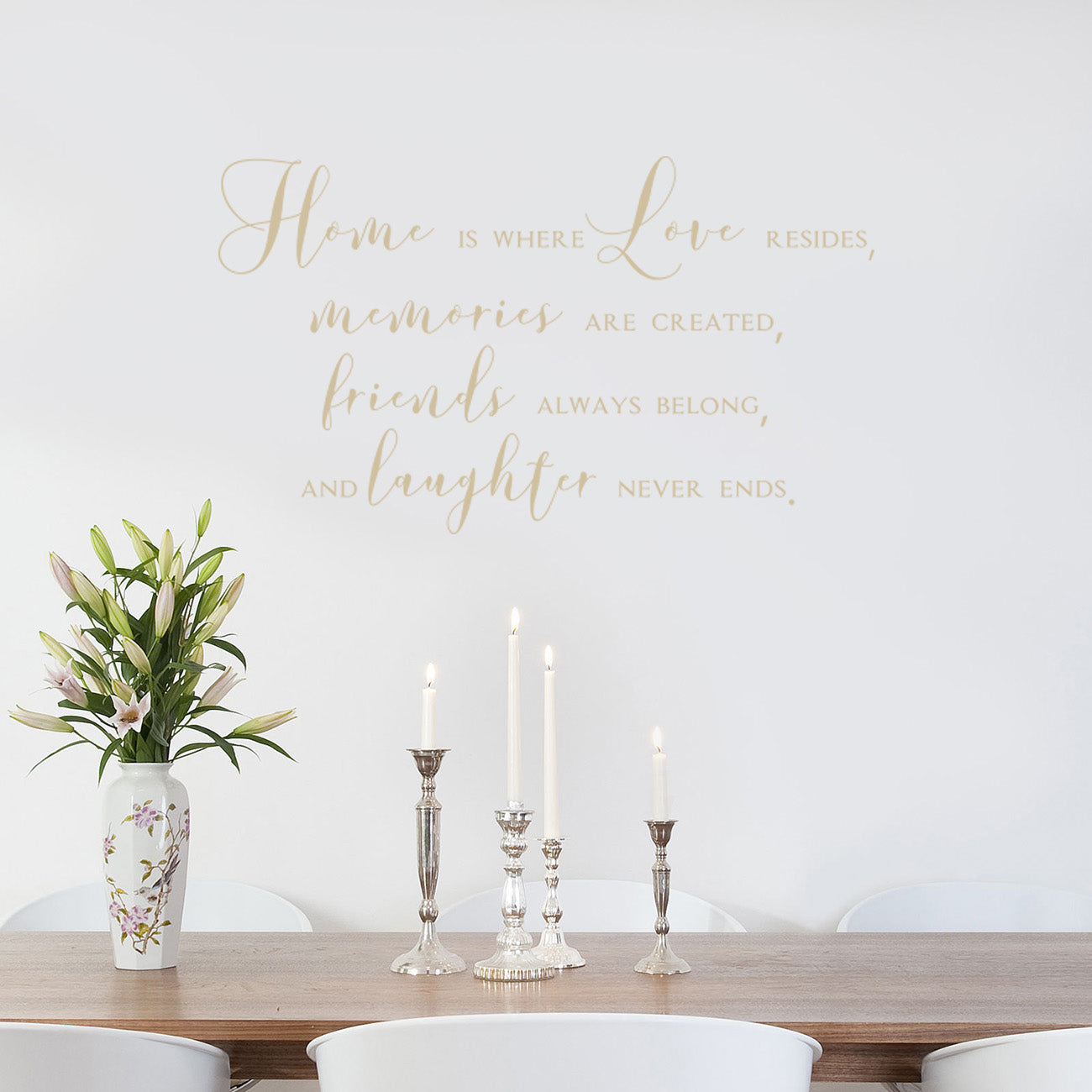 HOME IS WHERE LOVE IS Wall Sticker Decal Stencil Silhouette ST321