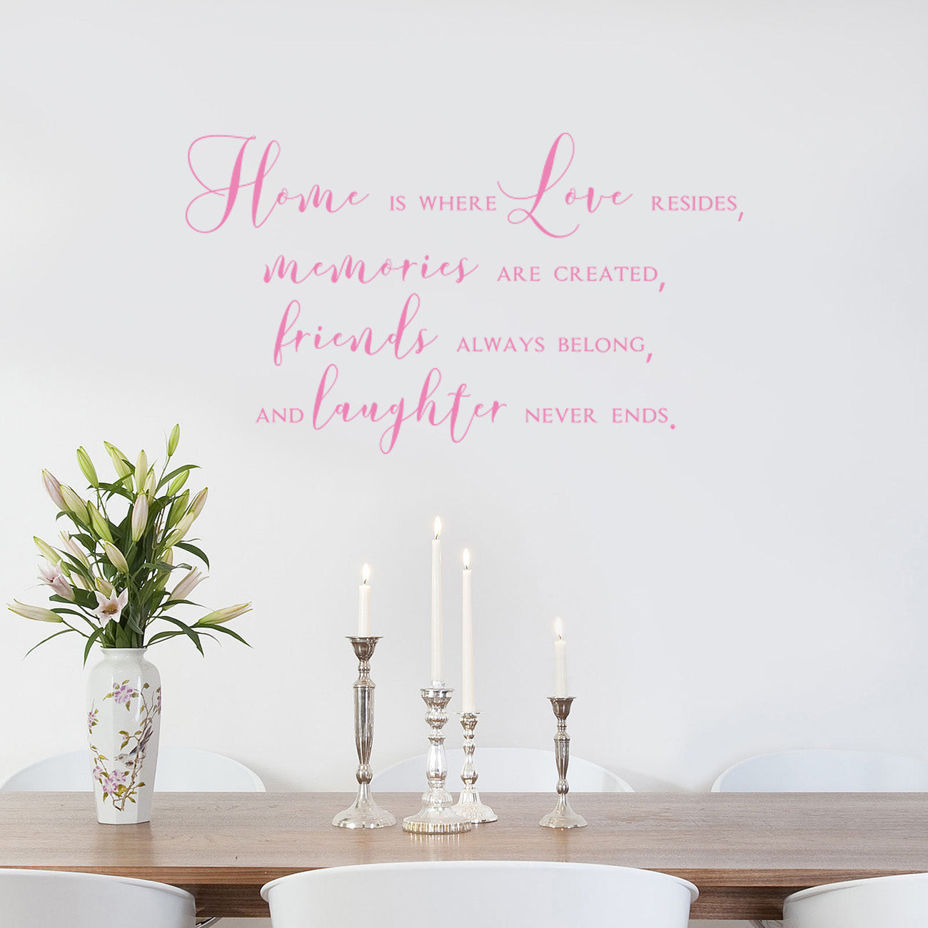 HOME IS WHERE LOVE IS Wall Sticker Decal Stencil Silhouette ST321
