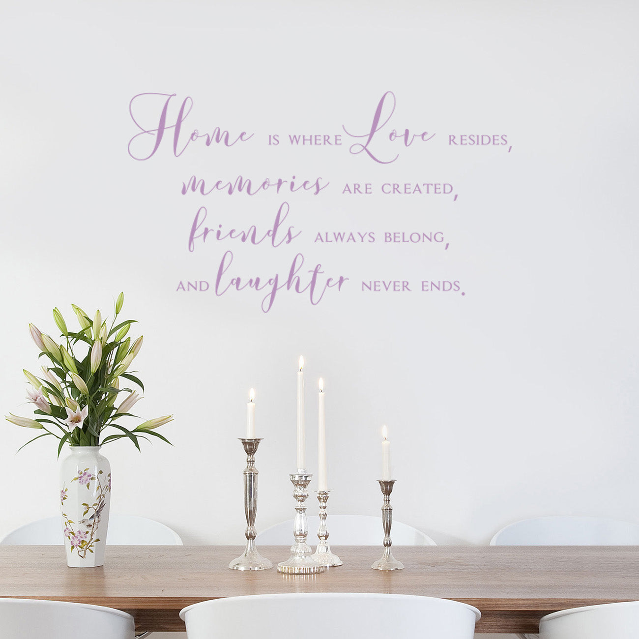 HOME IS WHERE LOVE IS Wall Sticker Decal Stencil Silhouette ST321