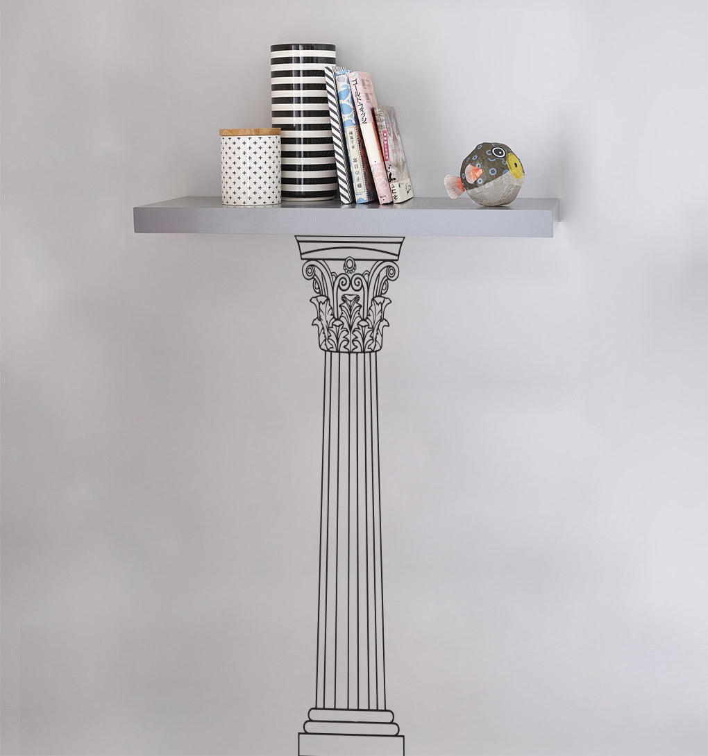 Greek Column Wall Sticker Decal Stencil Silhouette ST324