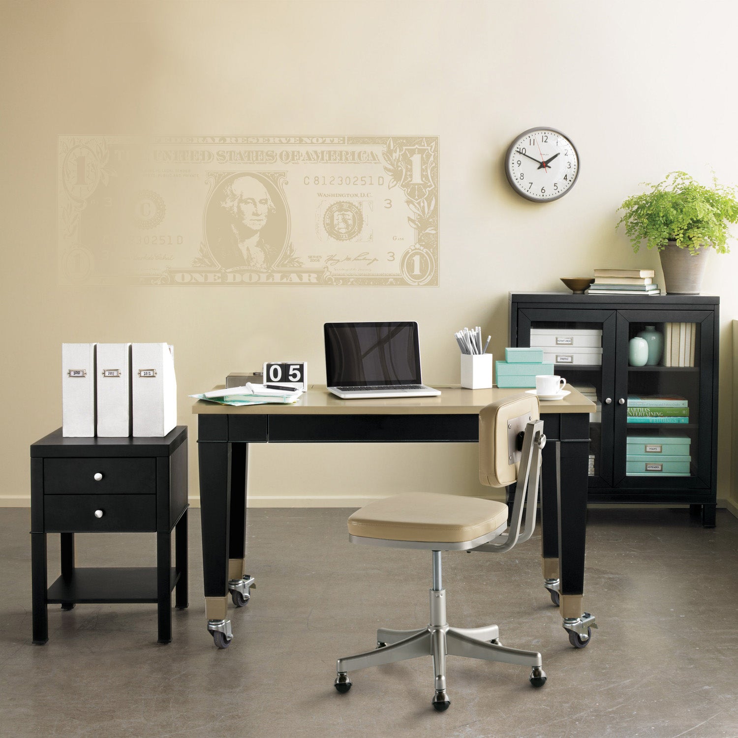 One Dollar Bill Wall Sticker Decal Stencil Silhouette ST325