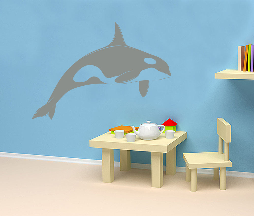 ORCA KILLER WHALE Sticker mural autocollant pochoir Silhouette ST32