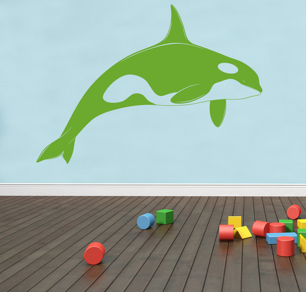 ORCA KILLER WHALE Sticker mural autocollant pochoir Silhouette ST32