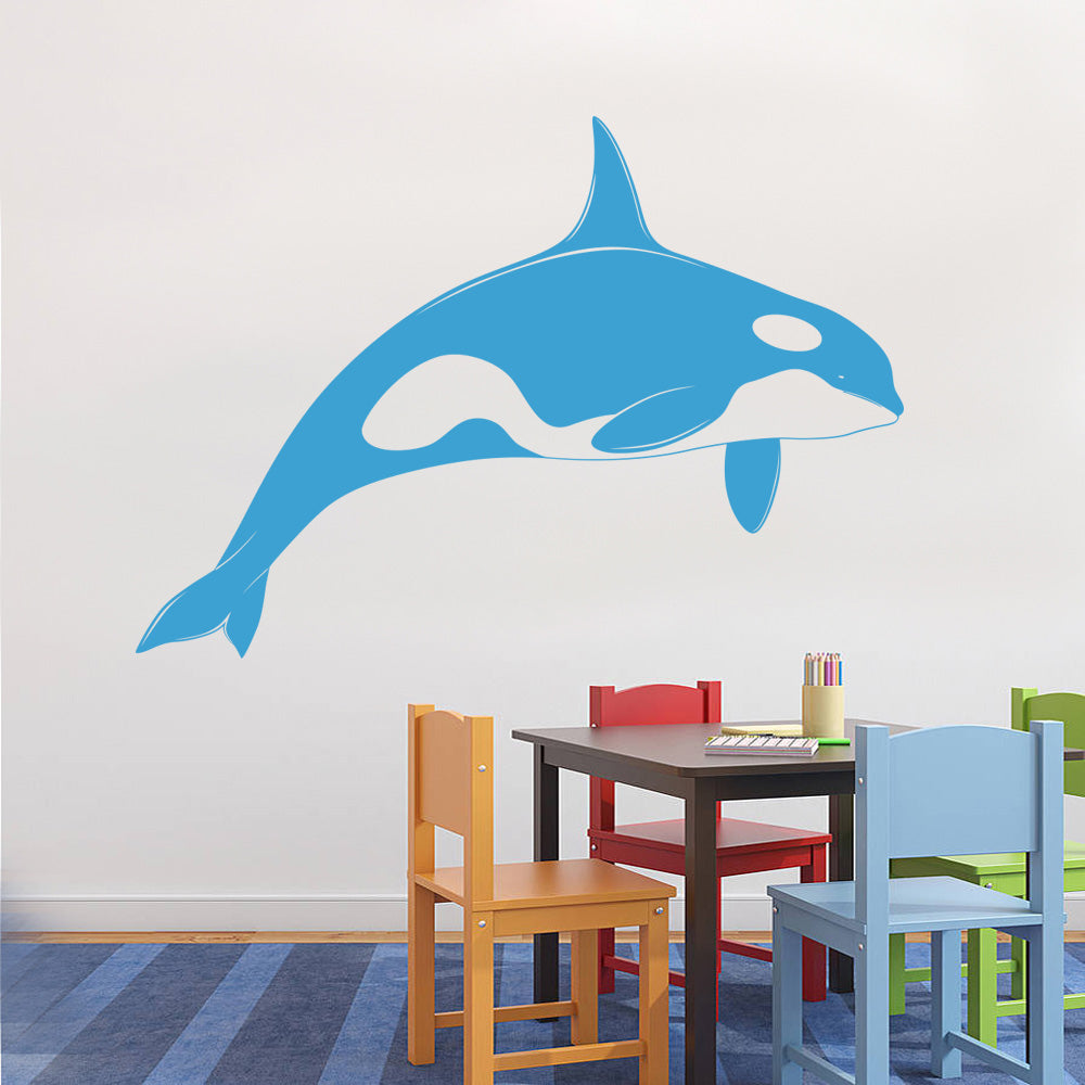 ORCA KILLER WHALE Sticker mural autocollant pochoir Silhouette ST32